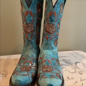 Turquoise boots by Luchesse